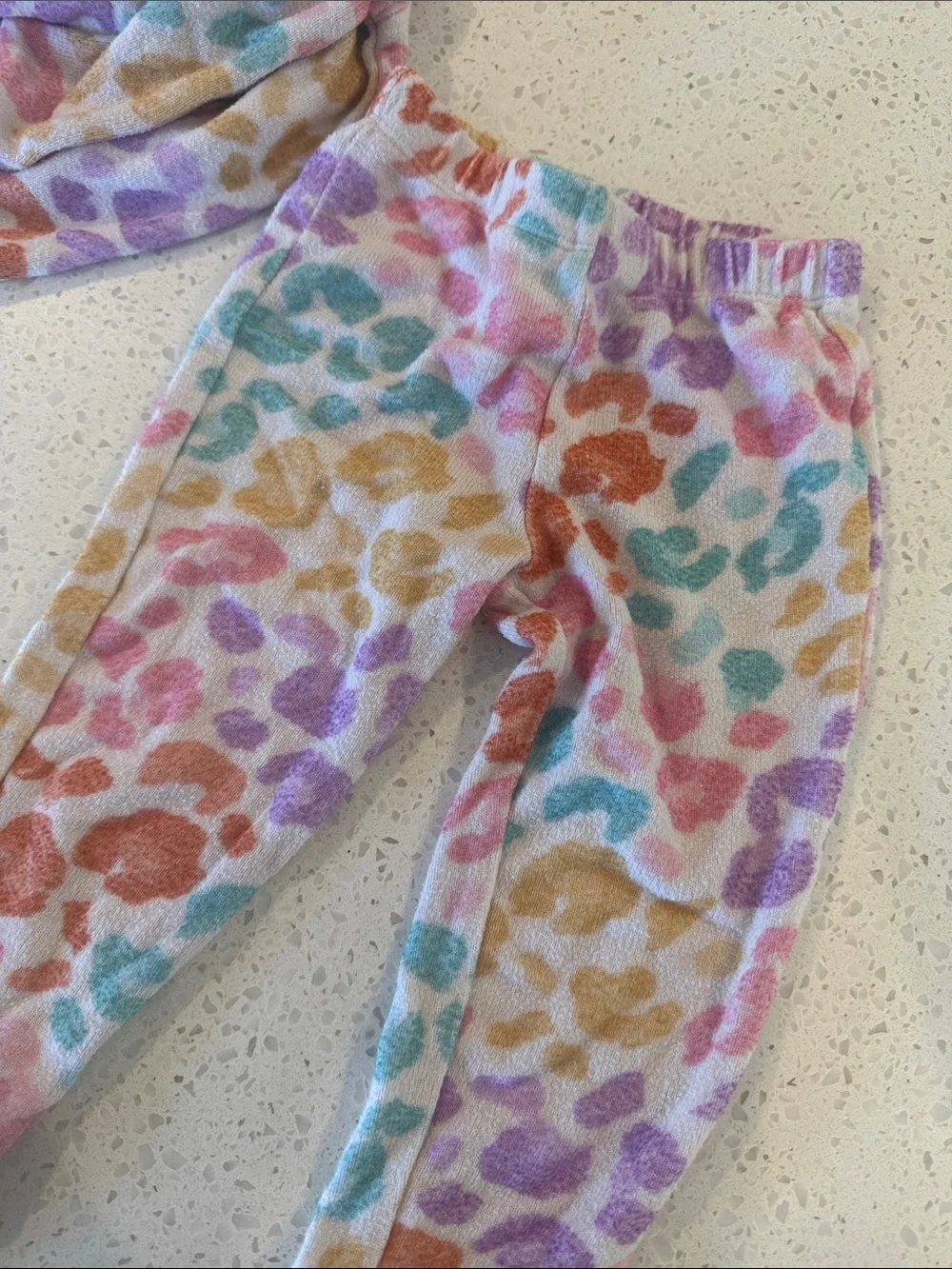 Posh Peanut 2T Leopard Print Pajama Set - Multicolor